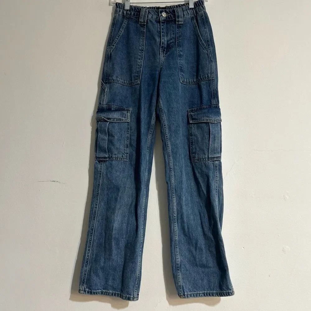 BDG Urban Outfitters Skate Baggy Cargo Straight Leg Jeans Size 25